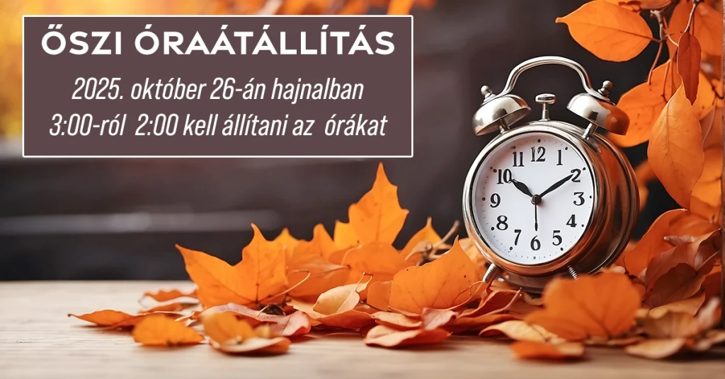 őszi óraátállítás