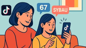 Gyermek TikTok trendek: six seven és SYBAU