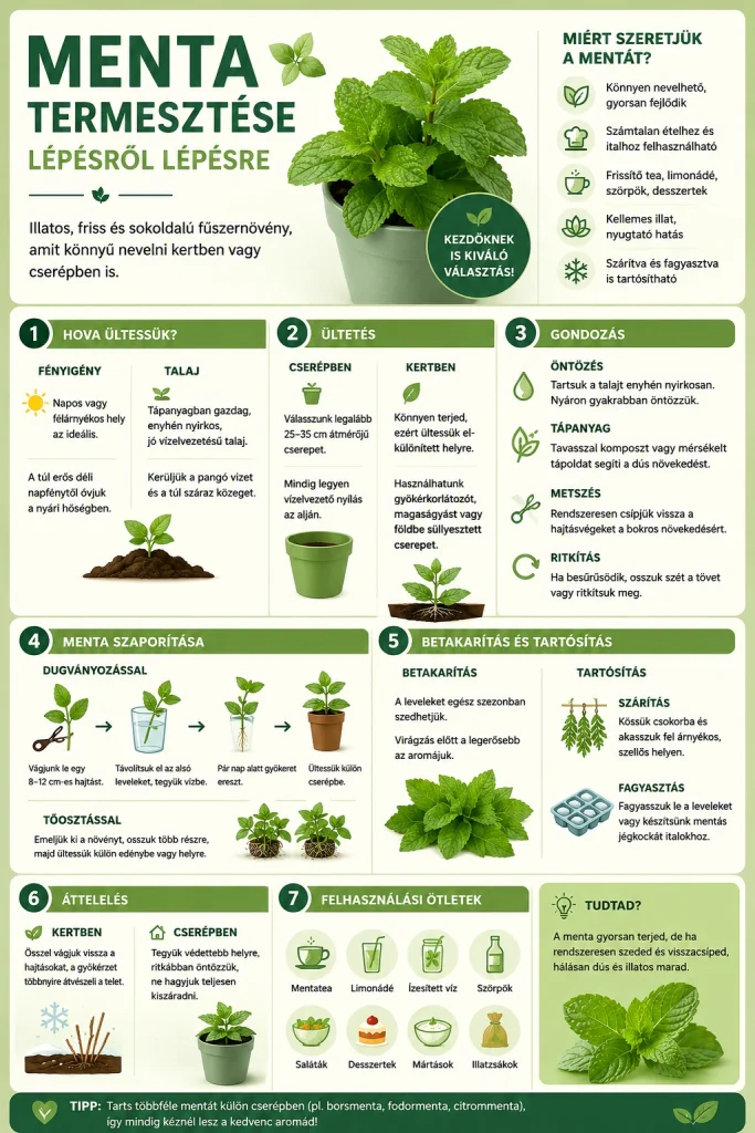 A menta termesztése